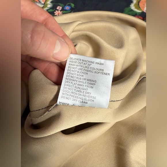 DOR DOR COUTURE Dark gray with floral print Mini shift Dress size S - Picture 11 of 13